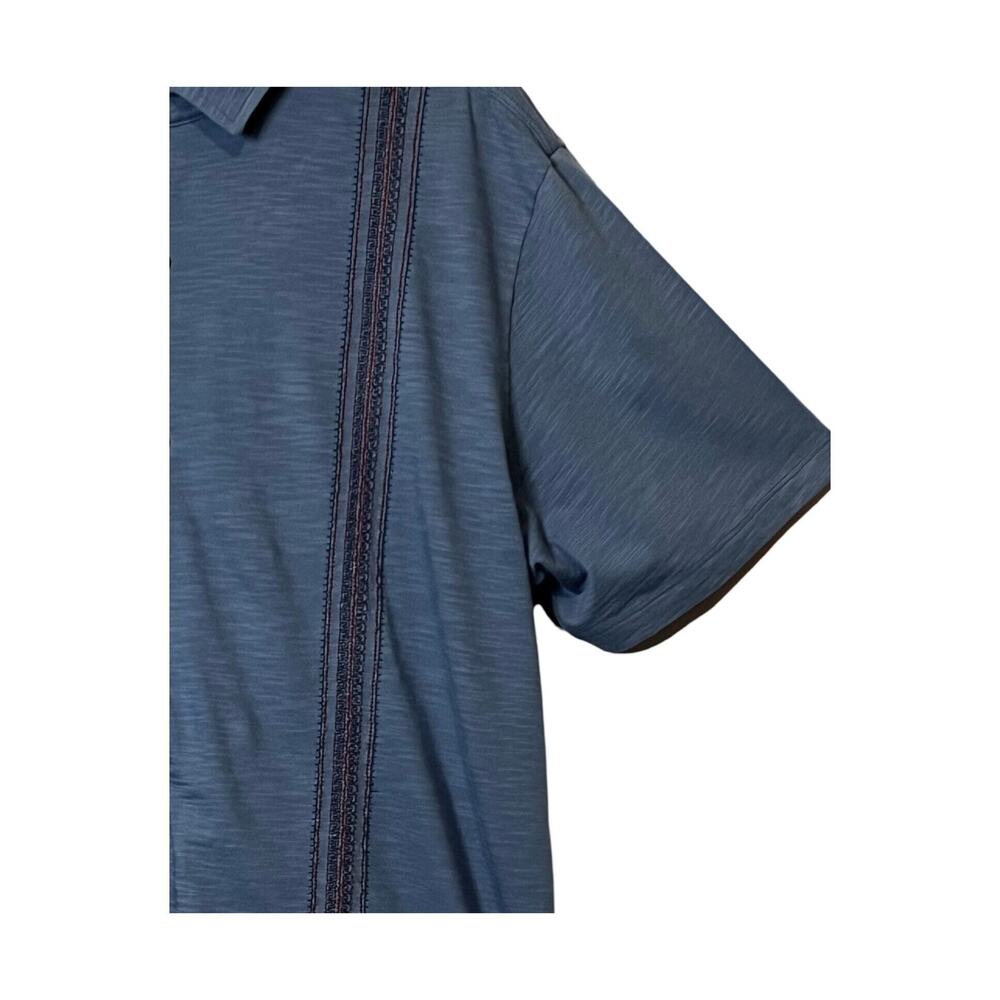 Tommy Bahama Shirt Mens Size M Blue Short Sleeve Button Up Collar Pima Cotton - Picture 6 of 10